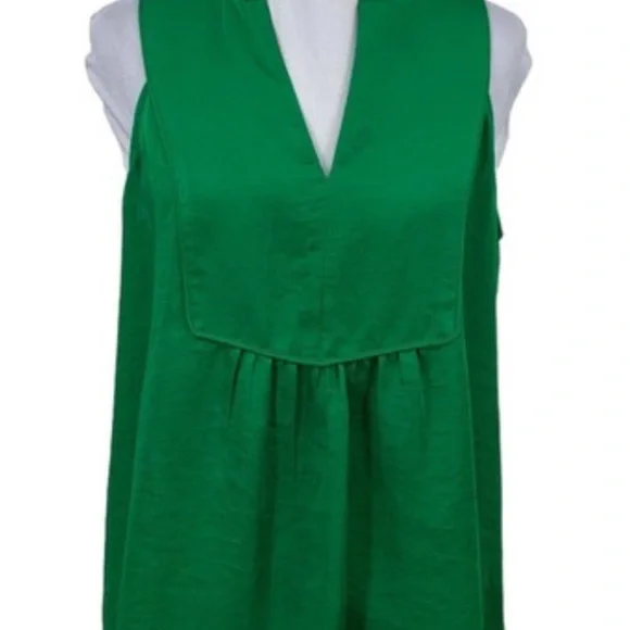 Maeve from Anthropologie Green Weekend Getaway Blouse Sleeveless Top | Size 6 - Picture 6 of 6